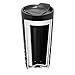 15 Ounce Texture Grip Porcelain Double Wall Thermal Coffee Tumbler - Black