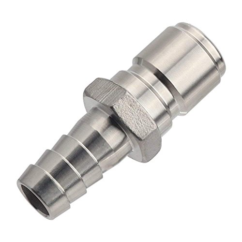 ProMaker 2pcs Brewing Stainless Steel 1/2" Barb Male Quick Disconnect Homebrew Fitting Connector Homebrewing