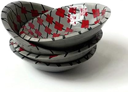 Set of 4 Ceramic Bowls, prep bowls, tea bag holder, ring holder, small bowl