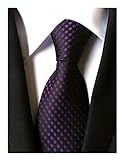 MENDENG Classic Polka Dot Black Red Blue Jacquard Woven Silk Men's Tie Necktie