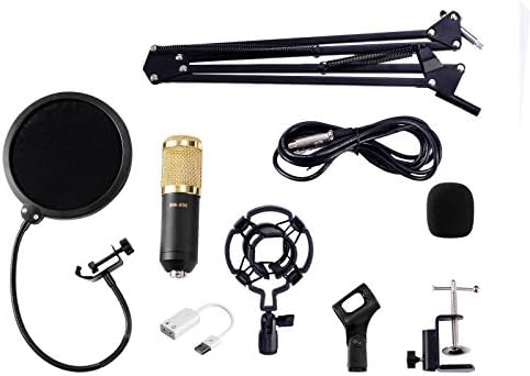 Condenser Microphone with Mic Suspension Scissor Arm Stand Shock Mount BM-800 US
