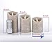 Kitch Aroma Set of 3 Assorted Grey/Brown/Black flameless Candles 3 x 4/5/6inch Battery Operated LED Pillar Candles with Moving Flame for Halloween Thanksgiving Christmas Home Decor