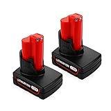 ANTRobut 6000mAh M12 12V Milwaukee Lithium Replacement Battery for Milwaukee M12 Battery XC 48-11-2440 48-11-2402 48-11-2460 12Volt Milwaukee Tools(2 Pack)