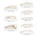 Pearl Hair Clips for Women Girls, Funtopia 8pcs Fashion Sweet Artificial Pearl Alligator Clips Barrettes Bobby Pins Snap Clips Decorative Hair Accessories for Party Wedding Daily, Applies to Bun Updo