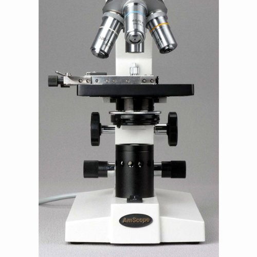 AmScope B100BMS Compound Binocular Microscope, 40X2000X Magnification