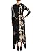 Jay Jay Women Vintage Loose Fit Long Sleeve Split Tie Dye Maxi Long Dress with Pocket