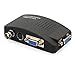 eSynic CCTV Camera BNC S-Video VGA to VGA Converter Box PC to TV VGA Input to VGA Output Laptop Computer Monitor Converter Adapter for DVR DVD Player Support PAL NTS