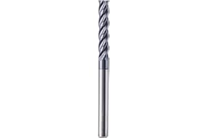SEFHLI Solid Carbide Long End Mill(1Pc, 5/16in), AlTiN Coated, 4 Flute, 35° Helix, 5/16" Cutting Dia, 5/16" Shank Dia, 1-5/8" LOC, 4" OAL for Milling Alloy Steel, Hardened Steel, Iron, Copper, Square End