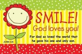 Smile god loves you stickers picture