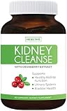 Best Kidney Cleanse (Vegetarian) Supports Bladder Control & Urinary Tract - Powerful VitaCran Cranberry Extract - Natural Herbs Supplement - Kidney Health, Flush & Detox - 60 Capsules (No Pills)