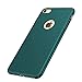 iPhone 7 Case, Yihailu Smoothly Rock Sand Matte Shield Hard Cover Skin Shockproof Ultra Thin Slim Full Body Protective Scratch Resistant Slip iPhone7 Cover (Dark Green)