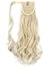 FUT Wrap Around Ponytail One Piece Clip In Curly Pony TIAL Hair Extensions 18inch 90g For Girl Lady Women Bleach Blonde