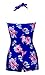 Winday Elegant Retro Inspired Boy-Leg One Piece Ruched Monokinis Swimsuit