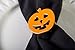 DII Thanksgiving or Fall Napkin Rings for Holiday or Halloween Parties, Themed Gatherings, or When Hosting a Scary Movie Night, Set Your Table with Style - Orange Pumpkin, Set of 6