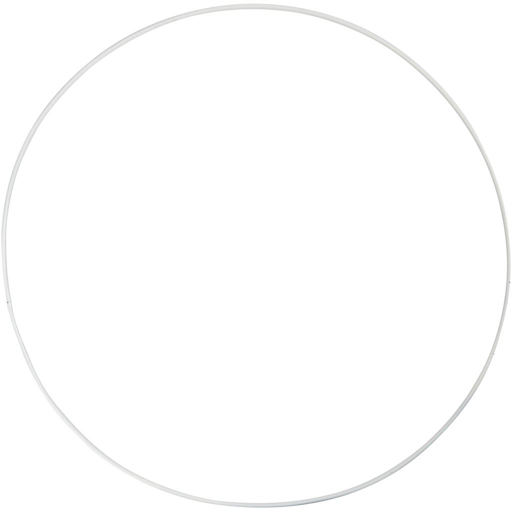 Creativ 52413 Metal Wire Ring, D: 30 cm, Circle, 5 pcs, White