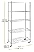 Whitmor 5 Tier Supreme Shelving Unit, Metal Storage Shelves, Adjustable Heavy Duty Shelf with Wheels, 400 lbs Capacity per Shelf, 2000 lbs Total for Pantry, Garage, Kitchen, Chrome