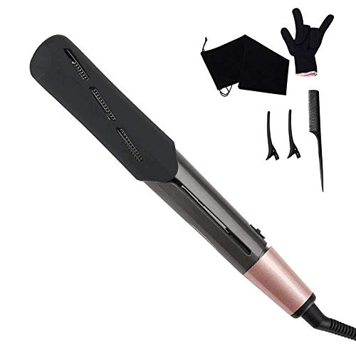 Professional 2 in 1 Hair Straightener and Curling Flat iron 3D Titanium Plat Ceramic Tourmaline Automatic Release Negative Ions with LCD Digital Display&Auto Shut-off Hair Styling Tools for All Types