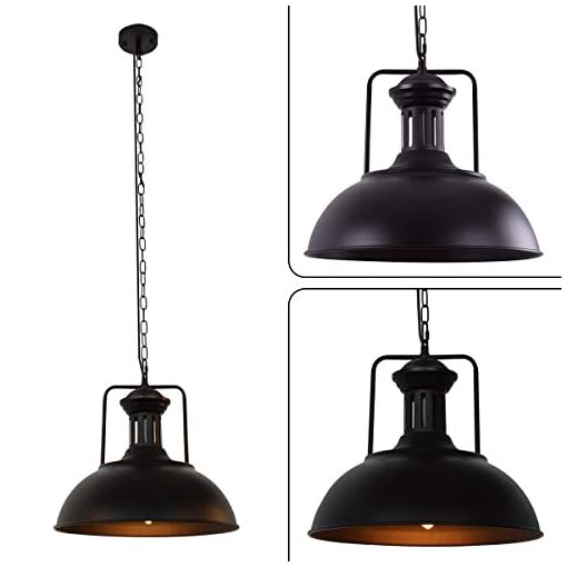 OYI Vintage Nautical Barn Pendant Light, Retro Industrial Pendant
