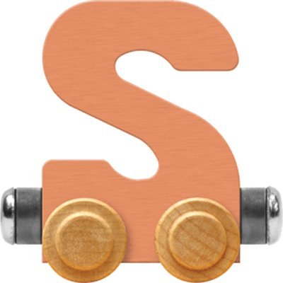 NameTrain Pastel Letter Car S - Made in USA (Orange)