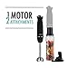 Gourmia GBJ190 Handheld & Immersion Blender - Personal Portable Smoothie Maker - 7 Speed Settings - Blend Fruit Drinks & shakes Directly In Bonus Bpa-Free 500ml Travel Bottle with Lid -300W - Black
