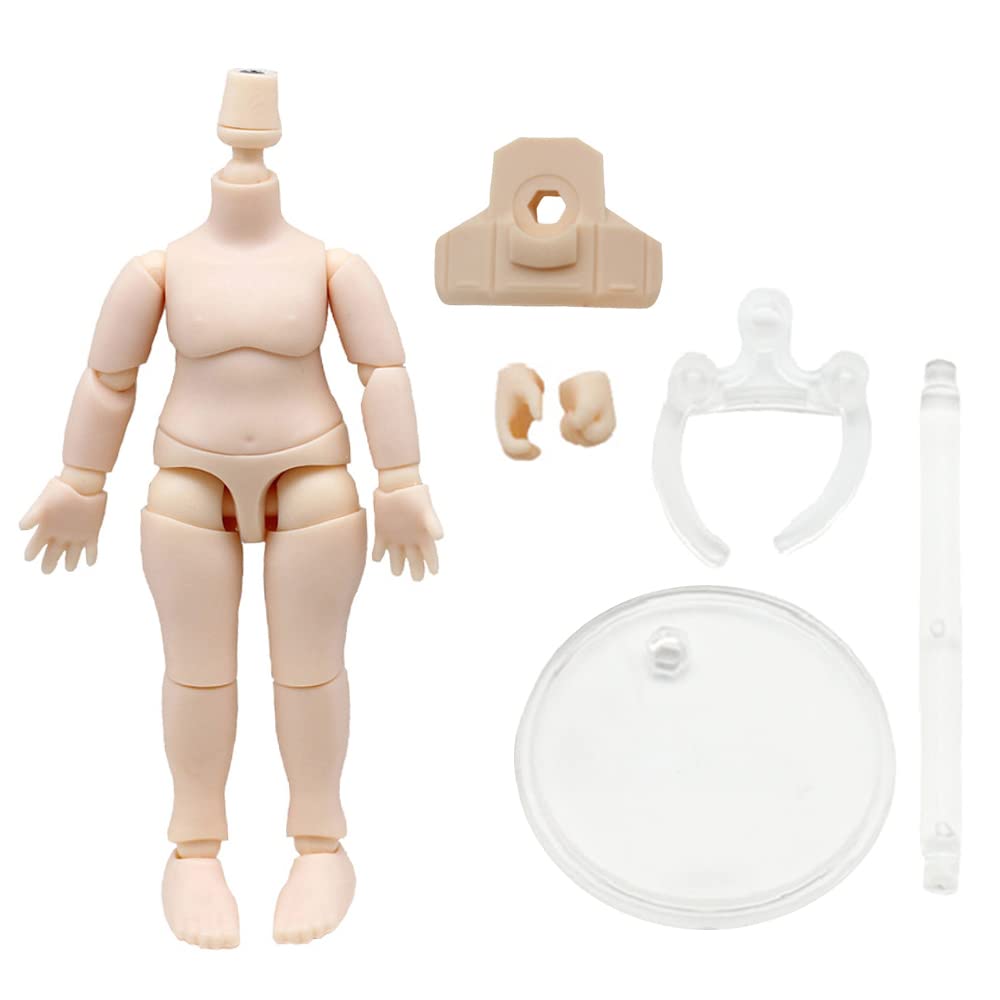 niannyyhouse DOD 10cm Doll Action Figures Body Suitable for 1/12 BJD Dolls Head Boys Girls Toys (Milky White-Standard Package A)