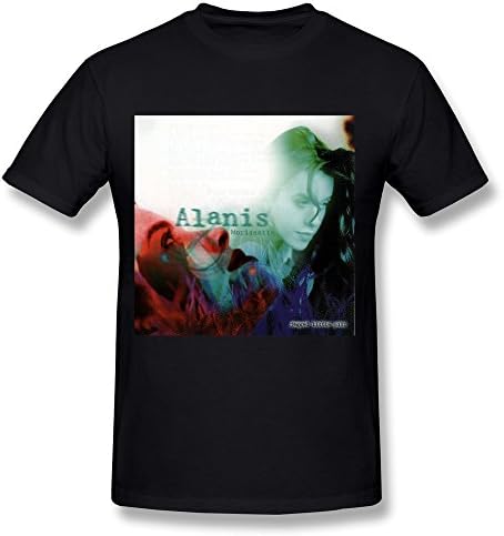 FENGDA Men's Alanis Morissette Jagged Little Pill T-Shirt M Black Short Sleeve Apparel