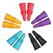 TOPODO, Silicone Reusable Wine Beverage Bottle Stoppers (Set of 10), Red, Blue, Orange,Purple,Black