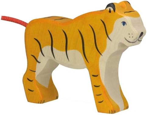 Holtztiger HT80136 Tiger, Standing, Assorted Colours