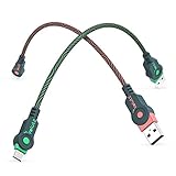 [2-Pack, 1ft] Volutz Nylon Braided, Short Micro USB Cable, Cell Phone Charger for Bluetooth devices, PS4 Controller, Samsung Charge Cable, S7/S6, Huawei, HTC, Sony and More (ArmorCord / Color-Coded)