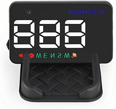 GOGOLO 3.5'' A5 GPS HUD Head Up Display Km/h MPH Over Speed Alarm Speedometer for All 12V Vehicle SUV, Cigarette Lighter Powered & 2 Displays Alternatives(HUD & Standard)