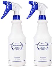 Plastic Spray Bottles 2 Pack, 24 Oz, Bealee All-Purpose Sprayer for Cleaning Solutions, Heavy Duty Spraying Leak Proof Mist Empty Water Bottle for Planting, BBQ, Pet with Adjustable Nozzle, Blue