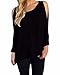 ZANZEA Ladies Crew Neck Off Shoulder Long Sleeve Blouse Tops Shirt