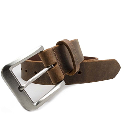 Nickel Free Mt. Pisgah Titanium Distressed Leather Belt (38")