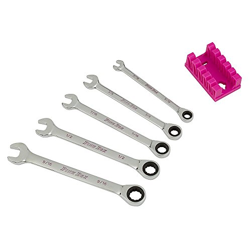 UPC 810005020305, The Original Pink Box PINK 5 Piece SAE Ratcheting Wrench Set