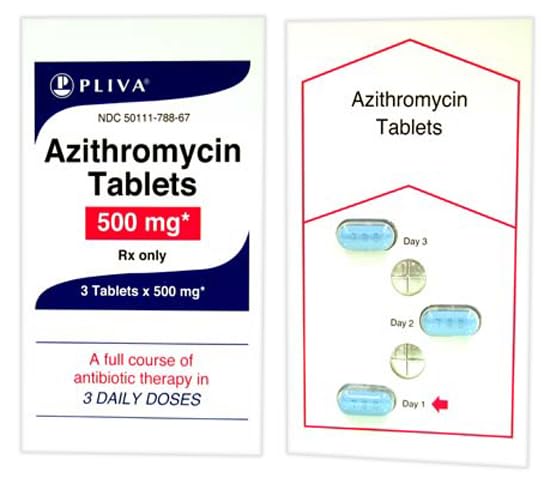 Aurobindo AZITHROMYCIN TRIPACK 500 MG TABLET (Blister, Tablet