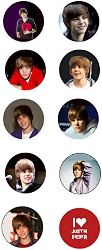 8 Pcs Justin Bieber Fan Tribute 1.25" Pinback Button Pin Music