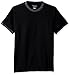 Champion Men's Classic Jersey Ringer Tee, Black/Granite Heather, X-Large