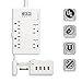 [UL Certified] EZOPower 6 Outlet Power Strip Surge Protector with 4 USB Port, Extendable USB Charger with Desk Mount Clamp
