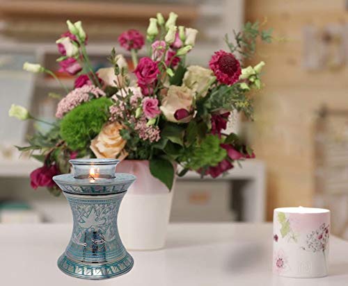 Wings of Freedom Brass Cremation Urn for Human Ashes - Solid Brass wings to eternity - Handcrafted Affordable Urn for Ashes - wings to eternity tealight urn with Free Velvet Bag or Box (Tealight)