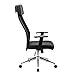 KADIRYA Extra High Back Mesh Office Chair Computer Desk Task Chair with Padded Leather Removeable Headrest and Seat Adjustable Armrest Ergonomic Design for Back Lumbar Support(Black)