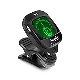 Mugig Tuner Clip-on Tuner for Guitar, Ukulele, Bass, Violin, Chromatic Tuning,Large Clear Colorful LCD Display (38% Greater View),Calibrated Pitch,Battery Included, Auto Power Off