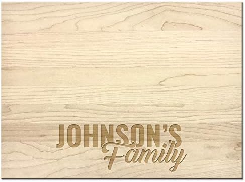 Froolu Classic Custom cutting board for Family Name Engraved Housewarming Gifts