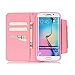 Galaxy S6 edge Case, Firefish [Kickstand] Design [Card/Cash Slots] Premium PU Leather Wallet Flip Cover with Wrist Strap for Samsung Galaxy S6 edge-Tower