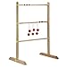 Hathaway Solid Wood Ladder Toss Game Set – Complete Ladder Ball Game Set with 2 Targets, 6 Golf Ball Bolas, and Carry Bag – Outdoor Adult Games for Backyard Fun - Good for 2–4 Players