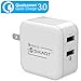 Wall Charger / Travel Charger Quick Charge 3.0 Fast Charge - LOVPHONE 2-Port 30W Dual USB Travel Charger Wall Charger Adapter with Foldable Plug