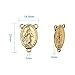 PandaHall Elite 100 Pcs Tibetan Style 3 Holes Oval Alloy Pendant with Virgin Holy Rosary Center Pieces Chandelier Links for DIY Jewelry Making, Lead/Cadmium/Nickel Free, 4 Mixed Color