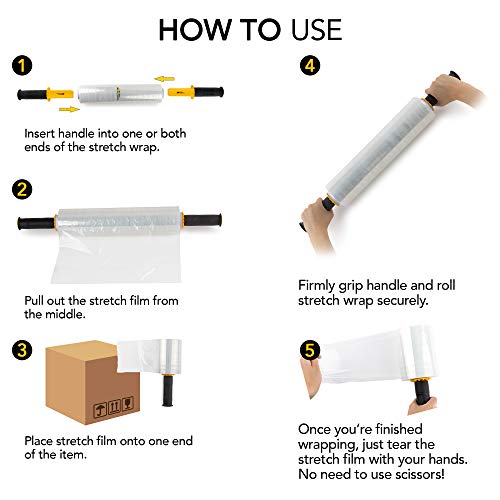 3 Stretch+Films+Handles+Industrial+Plastic