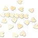 2-Inch Wood Heart 100pcs Blank Unfinished Wooden Slices Discs Cutout Pieces Wedding Guestbook Signin Party Guest Greetings DIY Crafts Projects