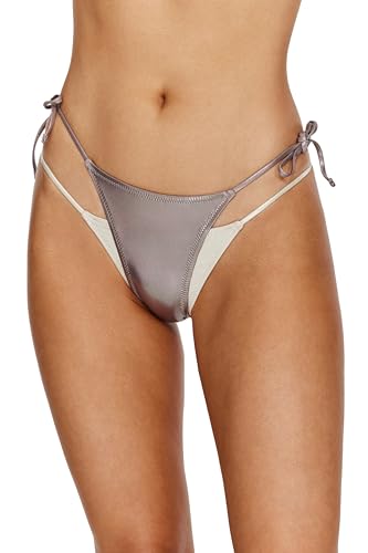Gottex Flirtt Layered Side Tie Bikini Bottom- Mid Rise, Front & Back Lining, Li…