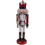 Clever Creations Classic Red King Nutcracker Traditional Uniform | Holding Scepter | Highly Collectible Nutcracker | Festive Christmas Decor | Perfect for Any Decor Theme | 100% Wood | 10â€ Tall